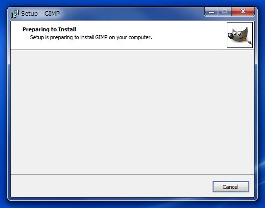 Gimpのインストール